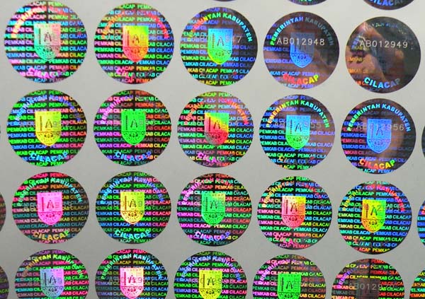 hologram sticker photo