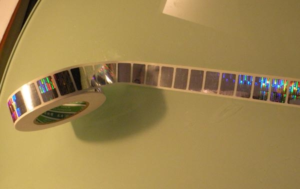 hologram sticker photo