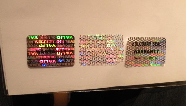 hologram sticker photo